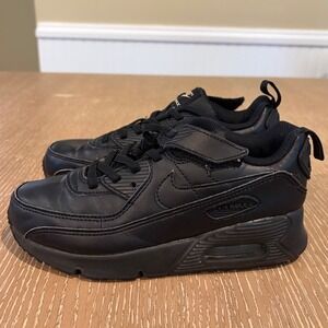 Nike Air Max 90 EasyOn Kids Size 2Y Triple Black Sneakers HF6357-002